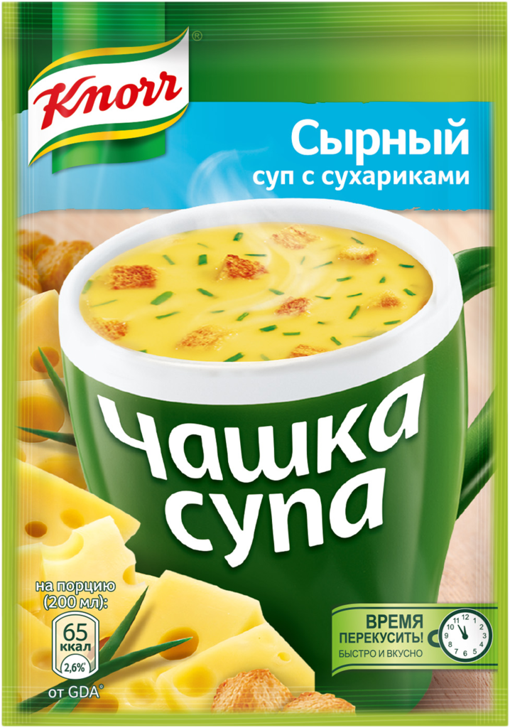 Суп KNORR Чашка супа Сырный суп с сухариками