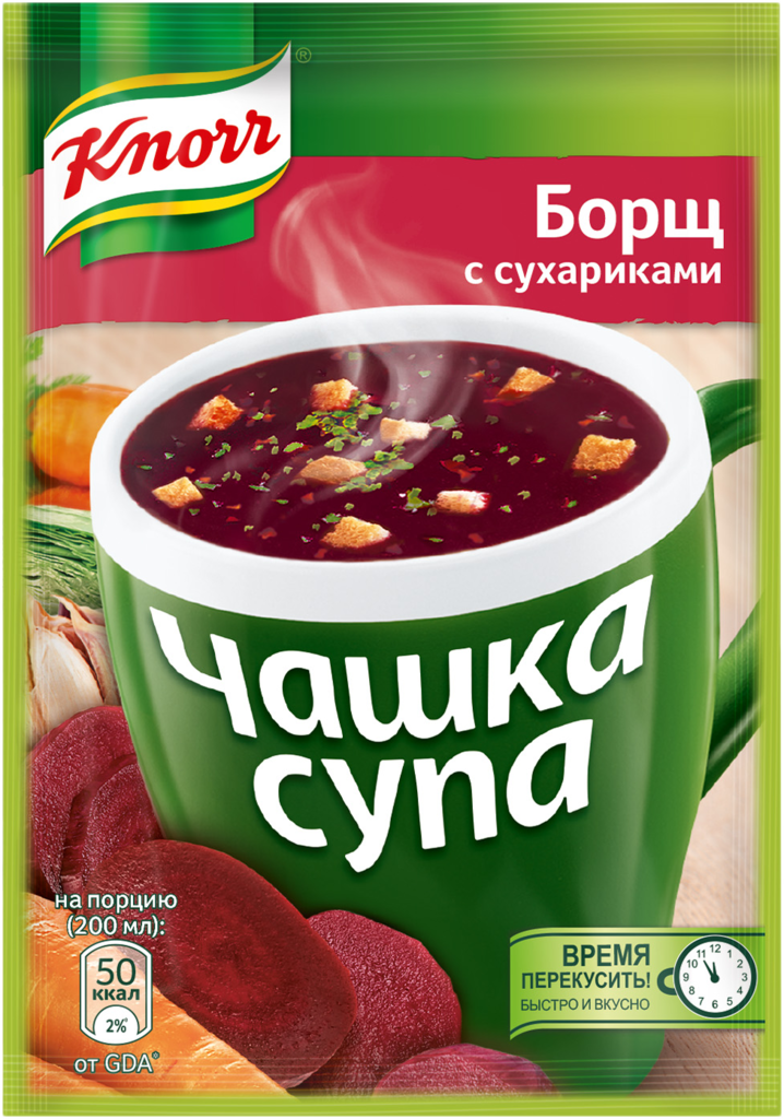 Суп KNORR Чашка супа Борщ с сухариками