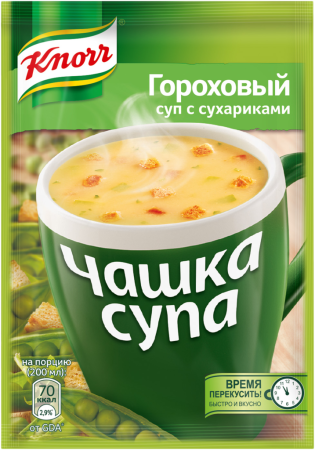 Суп KNORR Чашка супа Гороховый суп с сухариками