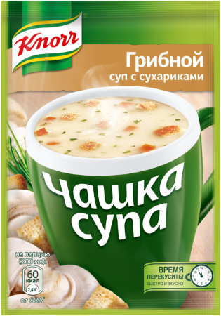 Суп KNORR Чашка супа Грибной суп с сухариками