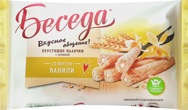 Палочки хрустящие ESSEN Беседа с начинкой со вкусом ванили