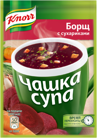 Суп KNORR Чашка супа Борщ с сухариками