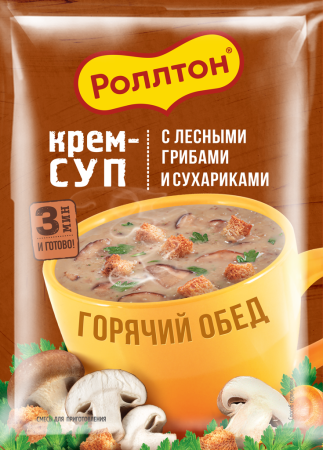 Крем-суп РОЛЛТОН с лесными грибами и сухариками